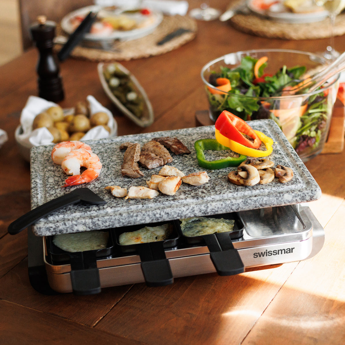 Raclette Grill Granite Top Classic Stainless Steel Swissmar