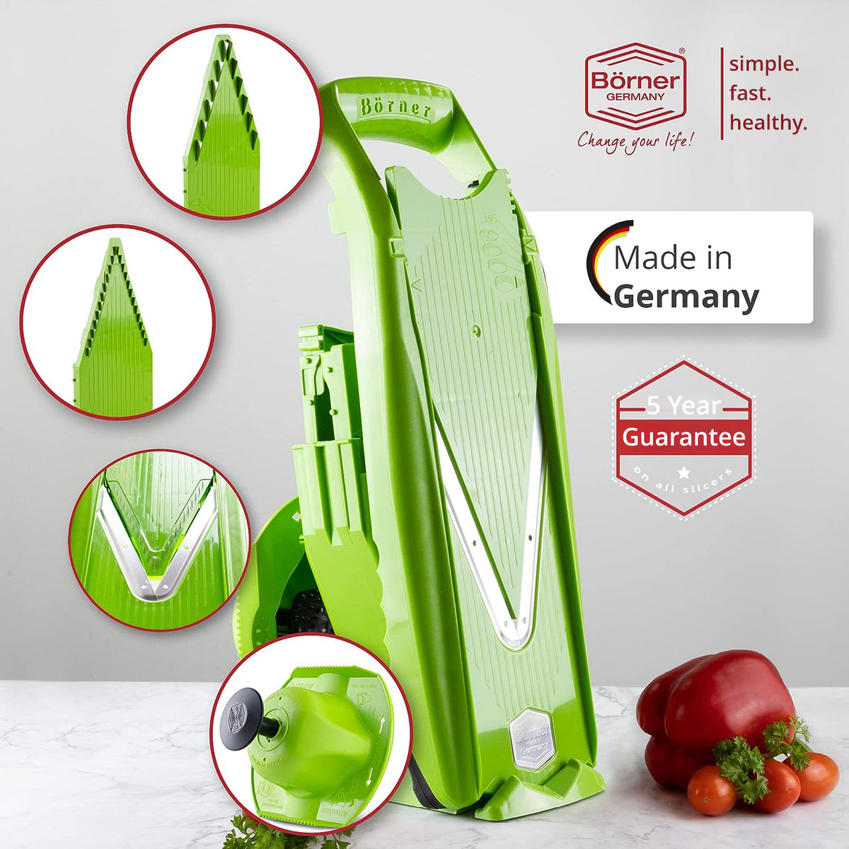 Mandoline Slicer VPower VSlicer Green Börner