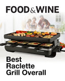 Raclette Grill |  Reversible Cast Iron Top | Classic 8-Person | Anthracite Black | Swissmar