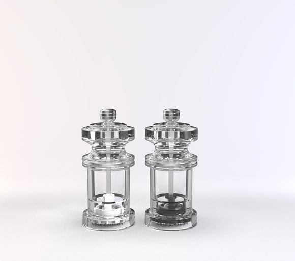 Salt and Pepper Mills | Clear Acrylic | 675 Precision | Cole & Mason