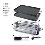 Raclette Grill | Aluminum Non-Stick Top | Classic Stainless Steel | Swissmar