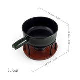 9-Piece Cast Iron Fondue Set | Green | TICINO | Swissmar
