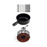 9-Piece Cast Iron Fondue Set | Green | TICINO | Swissmar