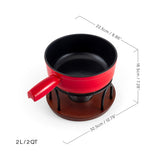 9-Piece Cast Iron Fondue Set | Red | TICINO | Swissmar