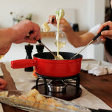 9-Piece Cast Iron Fondue Set | Red | TICINO | Swissmar