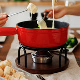 9-Piece Cast Iron Fondue Set | Red | TICINO | Swissmar