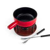 9-Piece Cast Iron Fondue Set | Red | TICINO | Swissmar