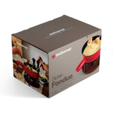 9-Piece Cast Iron Fondue Set | Red | TICINO | Swissmar