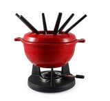 Cast Iron Fondue Set | Lucerne | Cherry Red | Swissmar