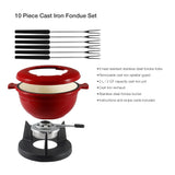 Cast Iron Fondue Set | Lucerne | Cherry Red | Swissmar