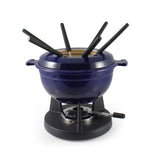 10-Piece Cast Iron Fondue Set | Lucerne | Indigo Blue | Swissmar