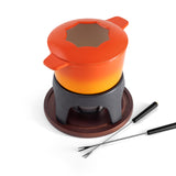 12-Piece Cast Iron Fondue Set |  Sierra | Orange | Swissmar