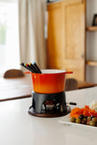 12-Piece Cast Iron Fondue Set |  Sierra | Orange | Swissmar