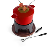 12-Piece Cast Iron Fondue Set |  Sierra | Cherry Red | Swissmar