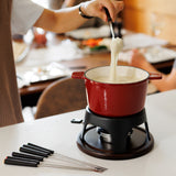 12-Piece Cast Iron Fondue Set |  Sierra | Cherry Red | Swissmar