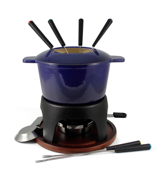 Cast Iron Fondue Set |  Sierra | Deep Blue | Swissmar