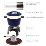 Cast Iron Fondue Set |  Sierra | Deep Blue | Swissmar