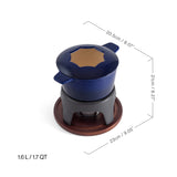 12-Piece Cast Iron Fondue Set |  Sierra | Deep Blue | Swissmar