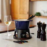 12-Piece Cast Iron Fondue Set |  Sierra | Deep Blue | Swissmar