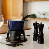 12-Piece Cast Iron Fondue Set |  Sierra | Deep Blue | Swissmar