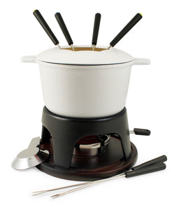 Cast Iron Fondue Set |  Sierra | Matte White | Swissmar