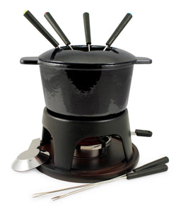 Cast Iron Fondue Set |  Sierra | Metallic Black | Swissmar