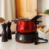 10-Piece Electric Fondue Set | Red Arolla | Swissmar