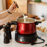 10-Piece Electric Fondue Set | Red Arolla | Swissmar