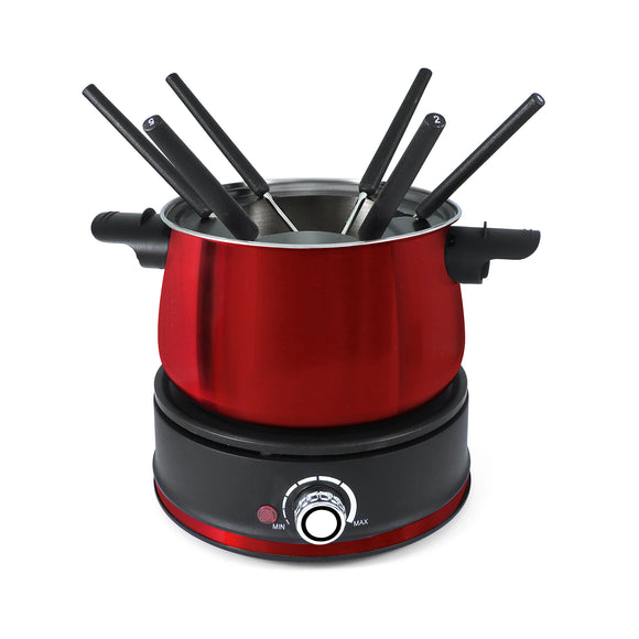 10-Piece Electric Fondue Set | Red Arolla | Swissmar