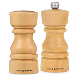 Salt Shaker & Pepper Mill Set | Natural Beech | 130mm / 5in | London | Cole & Mason
