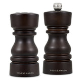 Salt Shaker & Pepper Mill Set | Chocolate Wood | 130mm / 5in | London | Cole & Mason