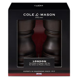 Salt Shaker & Pepper Mill Set | Chocolate Wood | 130mm / 5in | London | Cole & Mason