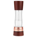 Salt and Pepper Mill | Acrylic with Chestnut Wood and Rose Gold Stainless Steel | Derwent | Cole & Mason