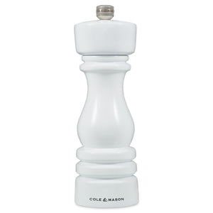 Salt and Pepper Mill | White Gloss Finish | London | Cole & Mason