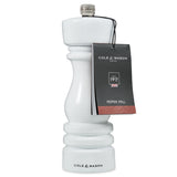 Salt and Pepper Mill | White Gloss Finish | London | Cole & Mason