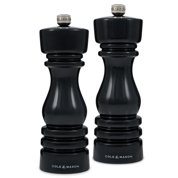 Salt and Pepper Mill | Black Gloss Finish | London | Cole & Mason