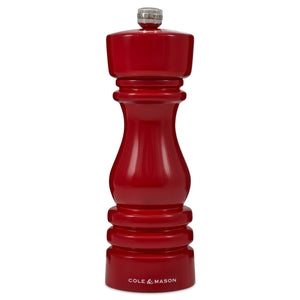 Salt and Pepper Mill | Red Gloss Finish | London | Cole & Mason