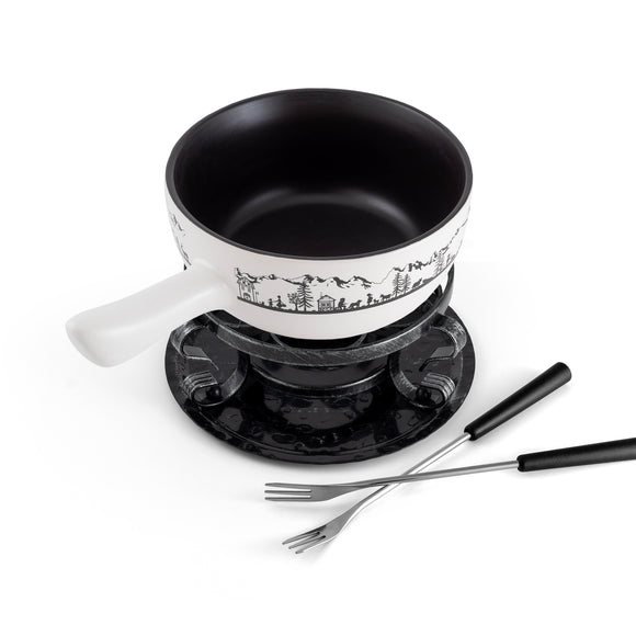9-Piece Ceramic Fondue Set | Heidi | Swissmar