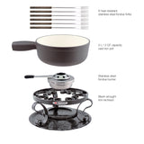 Cast Iron Fondue Set | Lugano | Matte Black | Swissmar