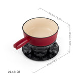9-Piece Cast Iron Fondue Set | Lugano | Cherry Red | Swissmar