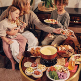 9-Piece Cast Iron Fondue Set | Lugano | Cherry Red | Swissmar