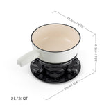 9-Piece Cast Iron Fondue Set | Lugano | Matte White | Swissmar