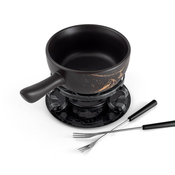 9-Piece Ceramic Fondue Set | Gruyère | Swissmar