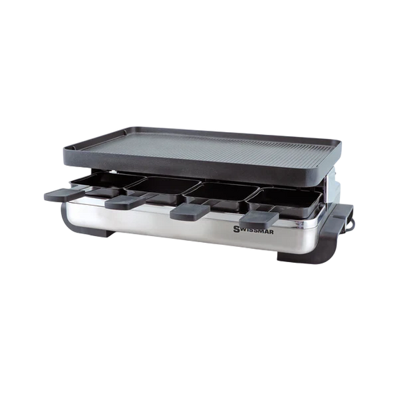 Raclette Grill | Aluminum Non-Stick Top | Classic Stainless Steel | Swissmar
