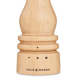Salt and Pepper Mill | London | Natural Beech| Grind Select | 180mm / 7" | Cole & Mason
