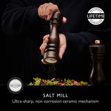 Salt and Pepper Mill | London | Chocolate Wood | Grind Select | 220mm / 8" | Cole & Mason