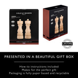 Salt and Pepper Mill | London | Natural Beech| Grind Select | 180mm / 7" | Cole & Mason