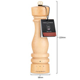 Salt and Pepper Mill | London | Natural Beech| Grind Select | 220mm / 8"  | Cole & Mason