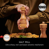 Salt and Pepper Mill | London | Natural Beech| Grind Select | 180mm / 7" | Cole & Mason