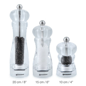 Salt and Pepper Mill | Clear Acrylic | Alice | Swissmar